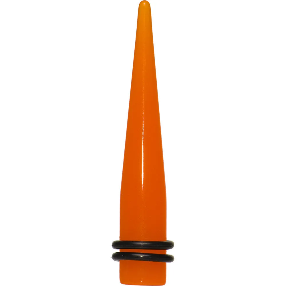 00 Gauge Acrylic Orange Taper