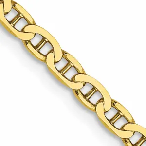 10k Yellow Gold 2.4mm Flat Anchor Chain