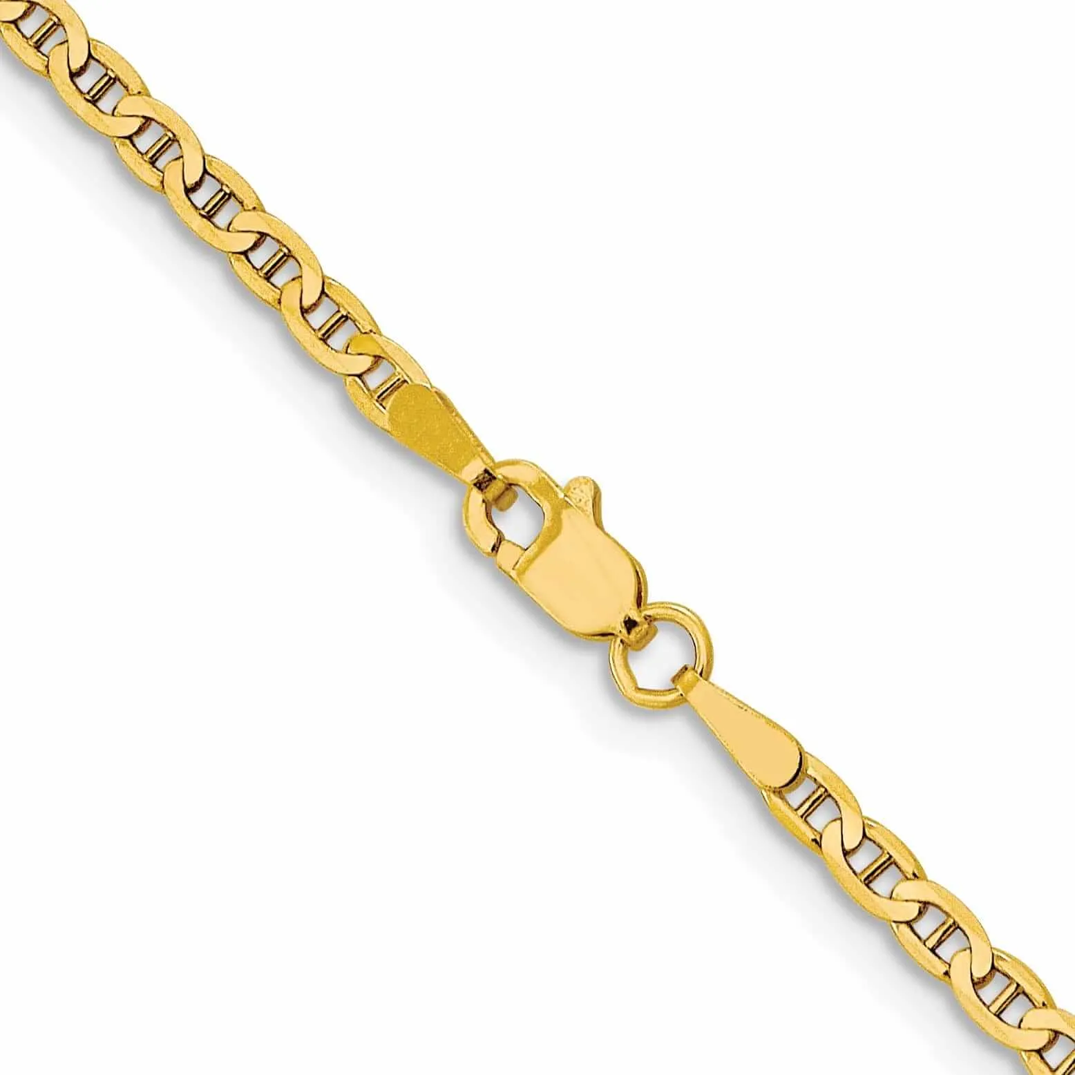 10k Yellow Gold 2.4mm Flat Anchor Chain