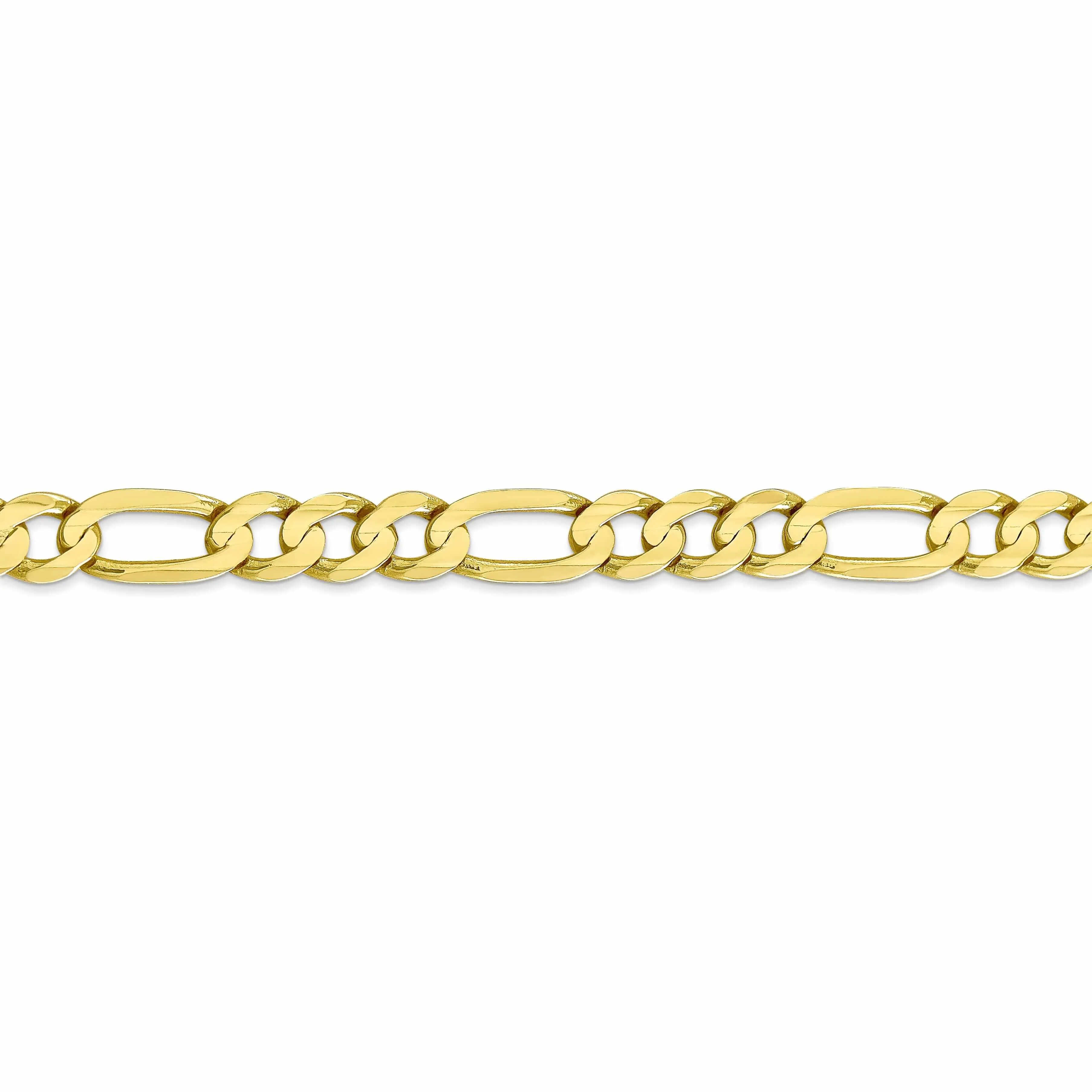 10k Yellow Gold Light Figaro Chain 6.75MM