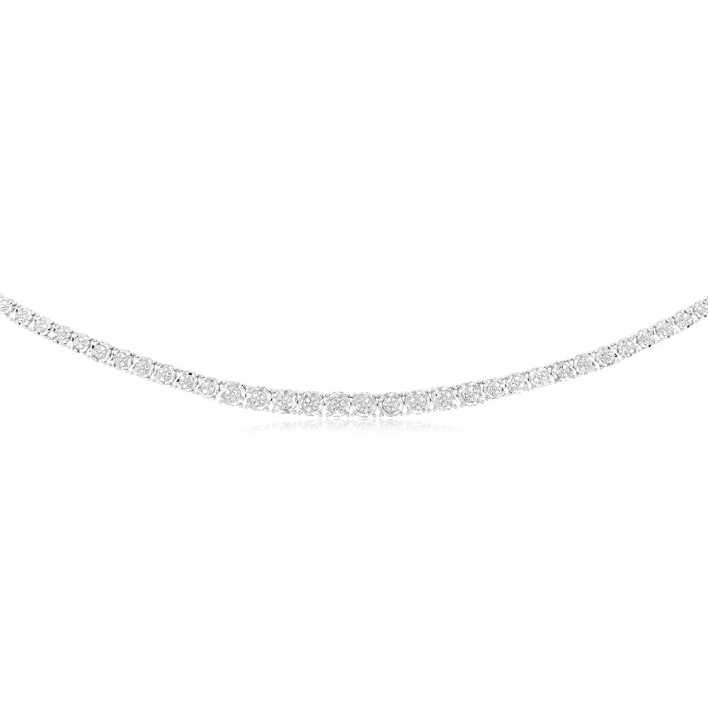 1/3 Carat Diamond Chain in Sterling Silver