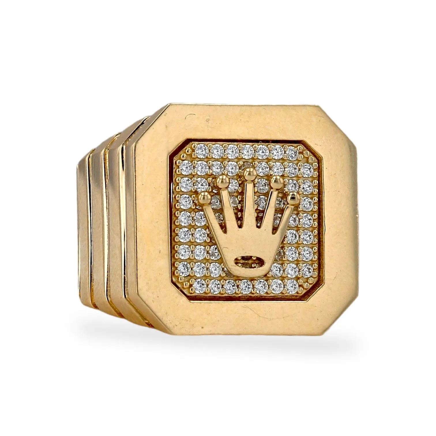 14k gold king crown ring