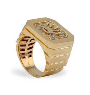 14k gold king crown ring