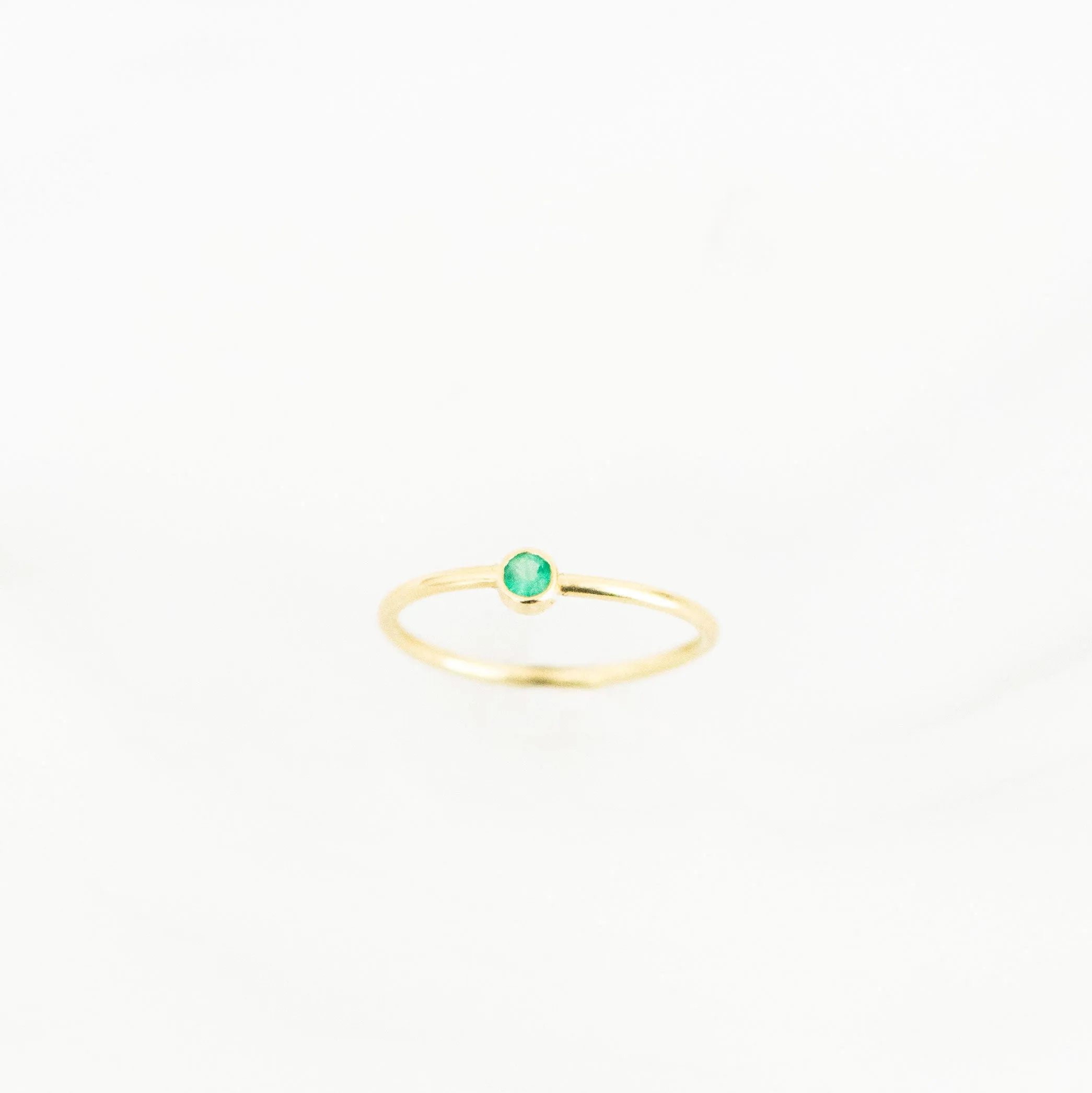 14K Tiny Birthstone Ring