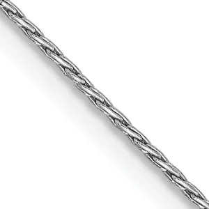 14K White Gold .80m Round Parisian Wheat Chain