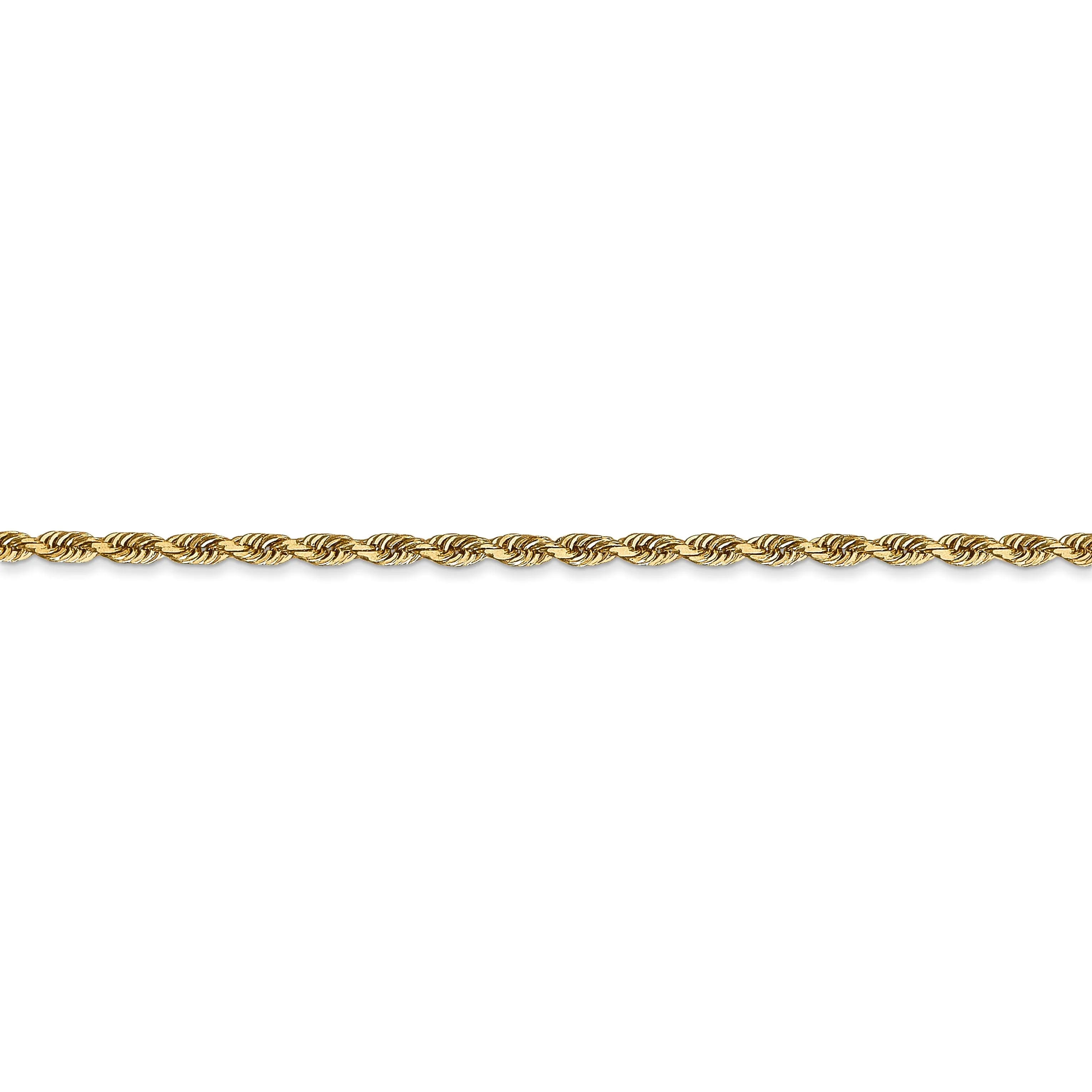 14k Yellow Gold 2.25mm D.C Quadruple Rope Chain