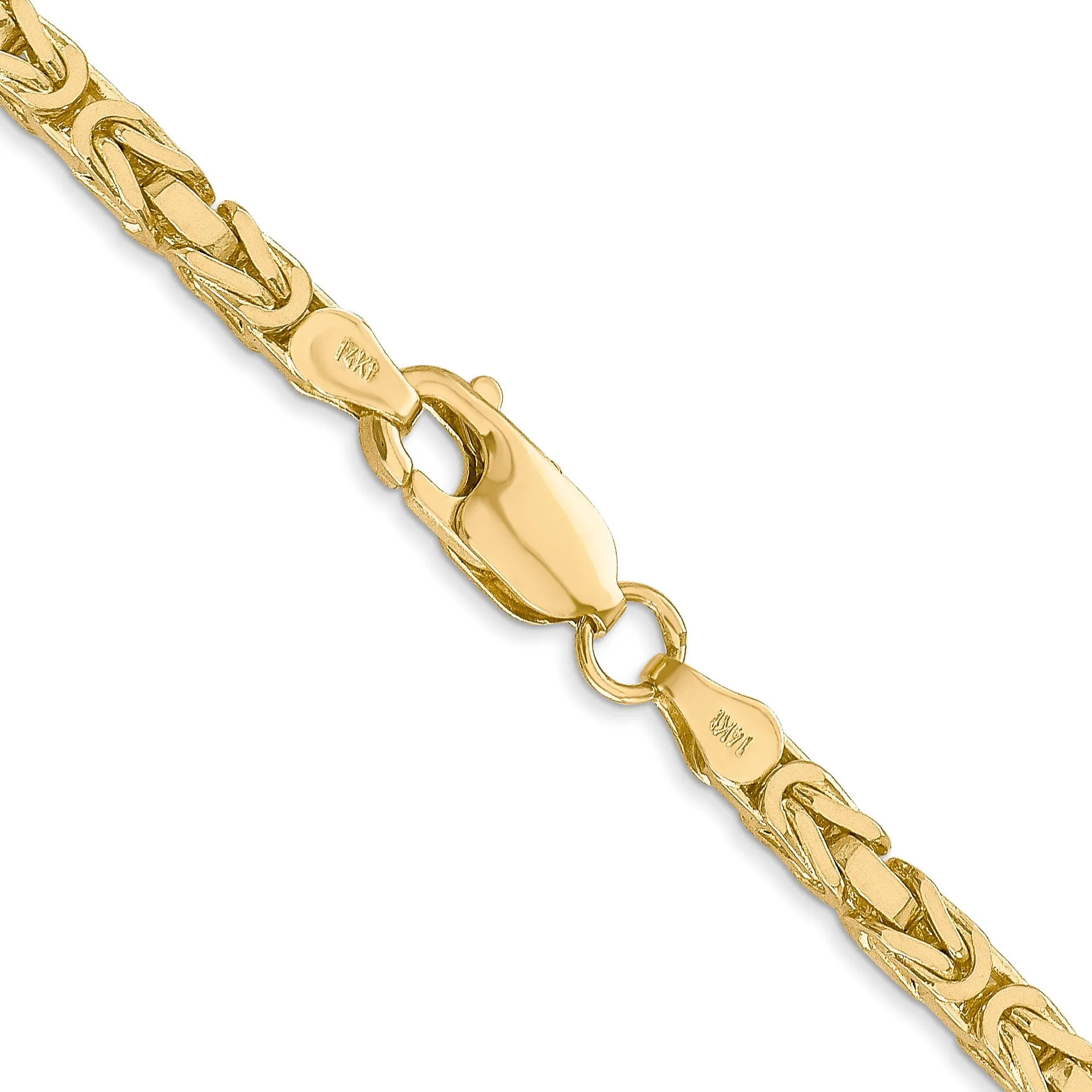 14k Yellow Gold Polish 3.25-mm Byzantine Chain