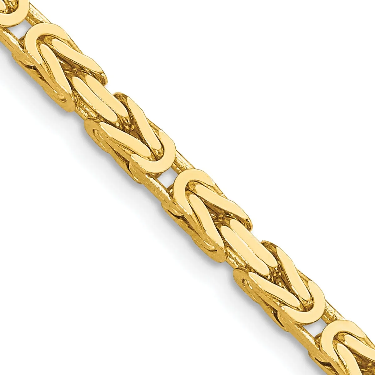 14k Yellow Gold Polish 3.25-mm Byzantine Chain