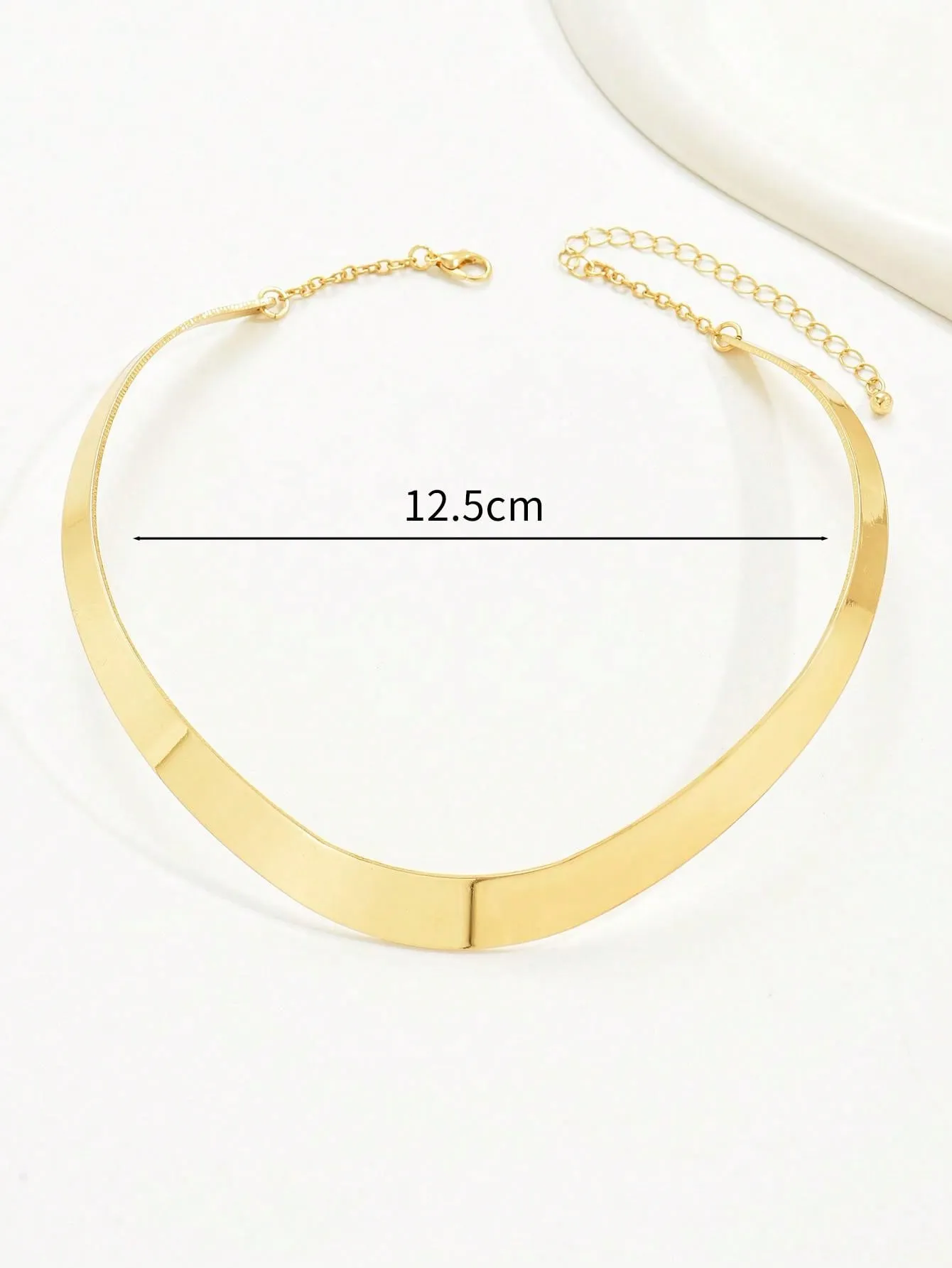 1pc Exaggerated Metallic Collar Necklace For Women Statement Necklace Modern