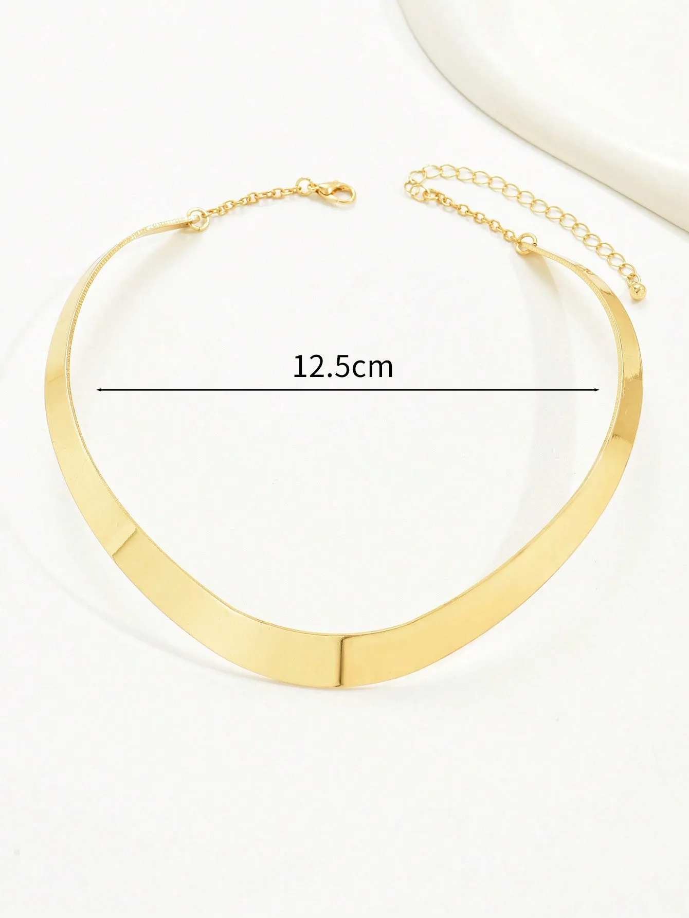 1pc Exaggerated Metallic Collar Necklace For Women Statement Necklace Modern