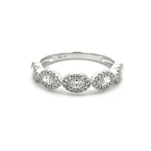 .55ct 14k White Gold Diamond Band