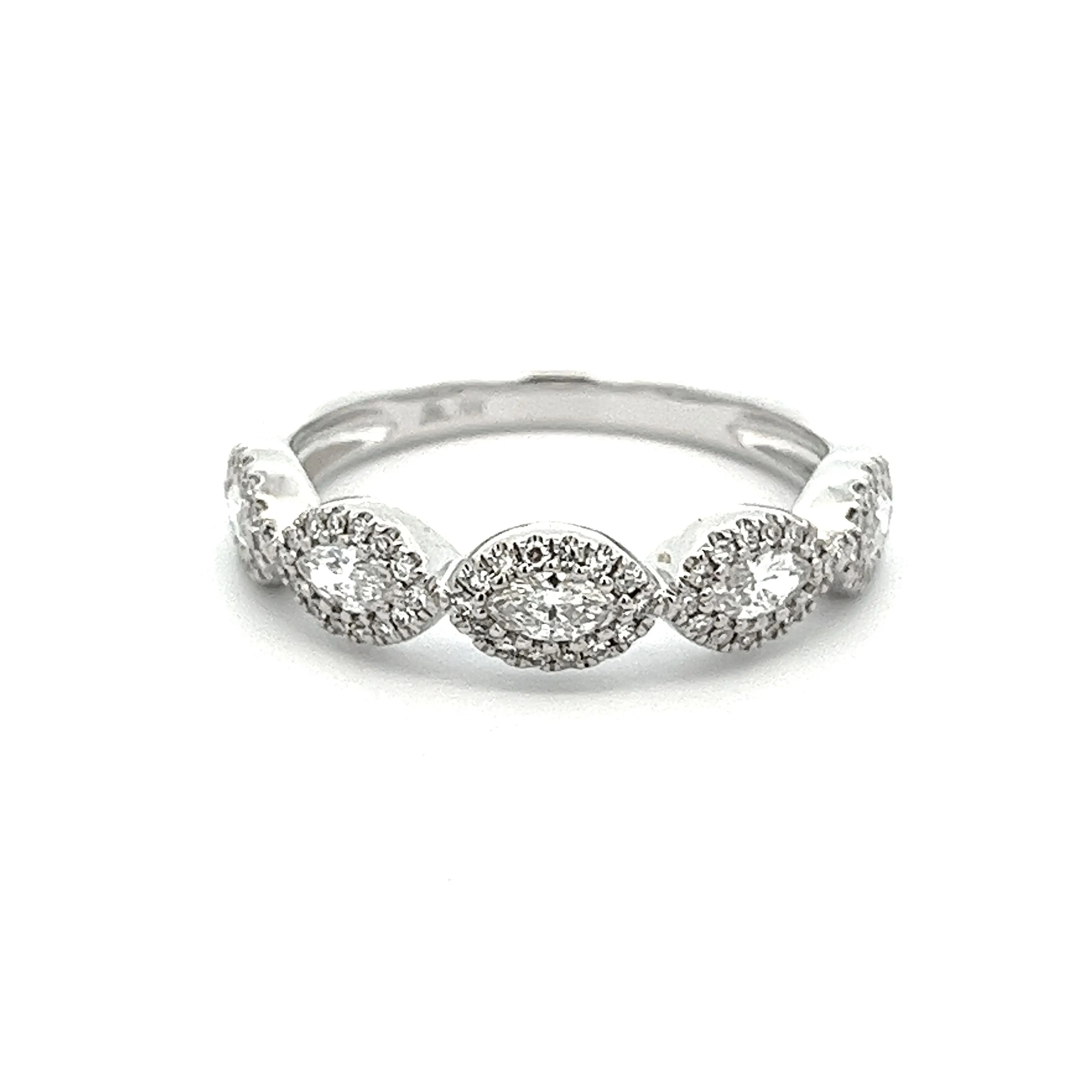 .55ct 14k White Gold Diamond Band