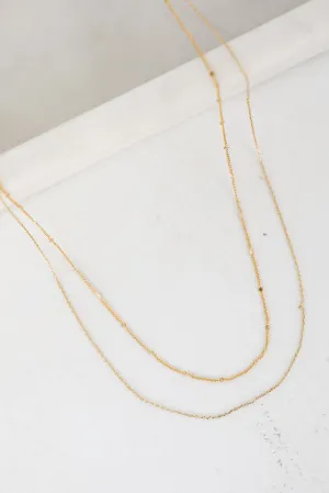 Abbie Gold Layered Chain Necklace