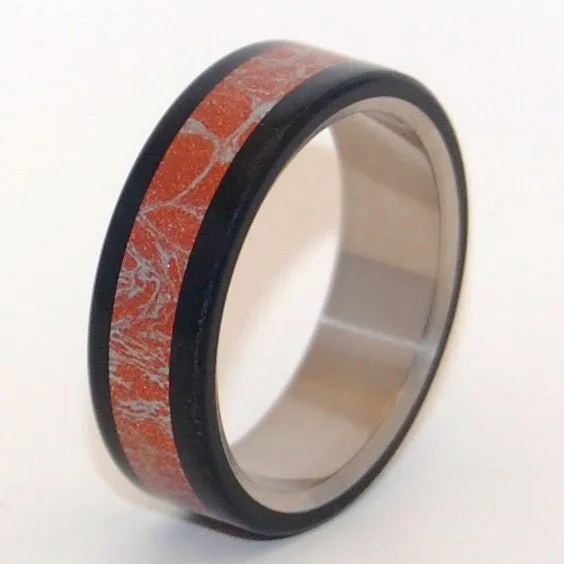 Akita | Men's Akita Wood, Meteorite & Titanium Wedding Ring