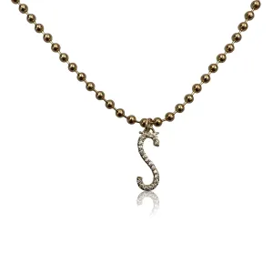 Alton Ball Chain Initial Necklace