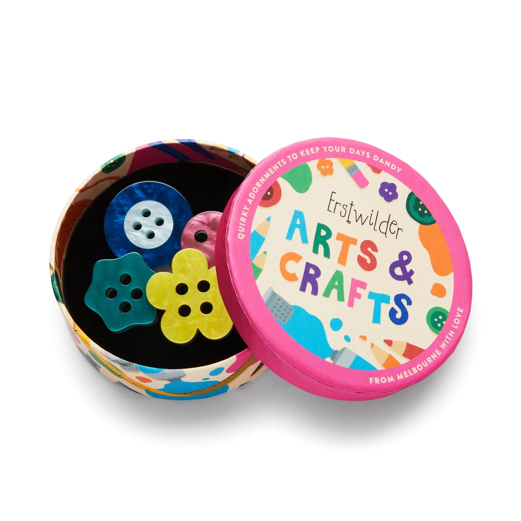 Arts & Crafts Collection Cute As A Button Brooch