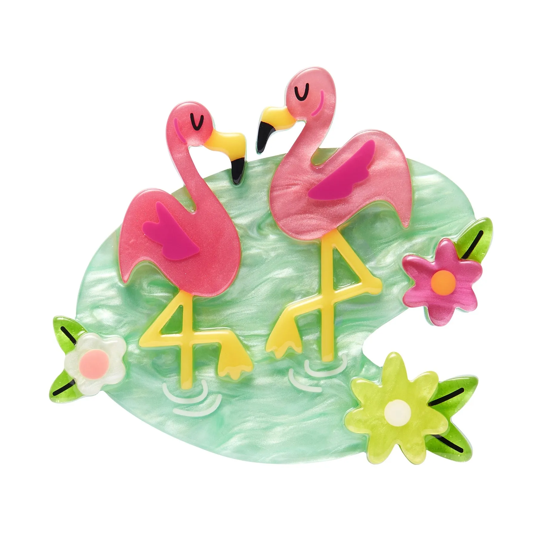 Atomic Abode Collection Let's Flamingle Brooch