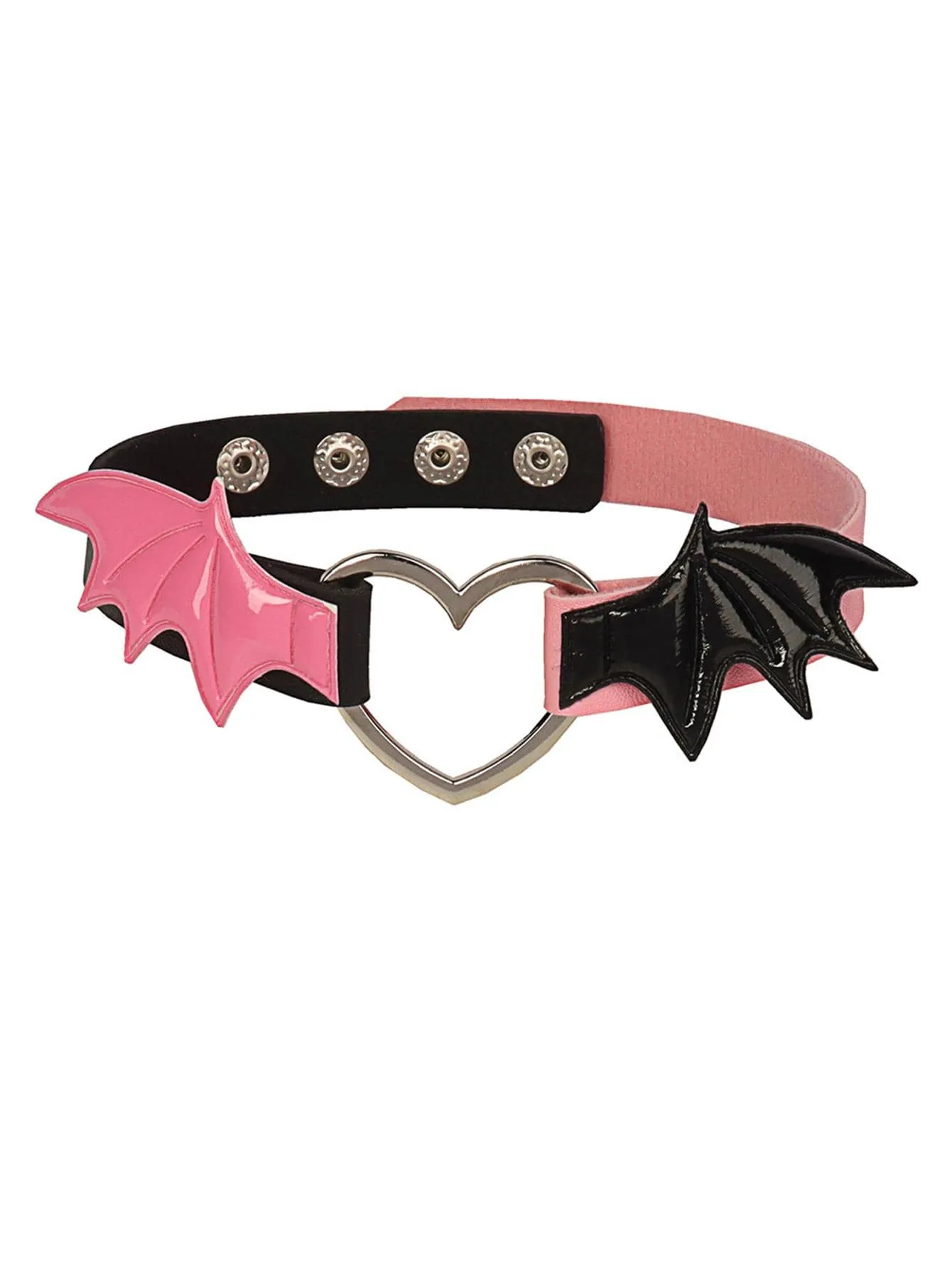 Bat Wing & Heart Decor Choker Statement Necklace Modern Necklace Creative