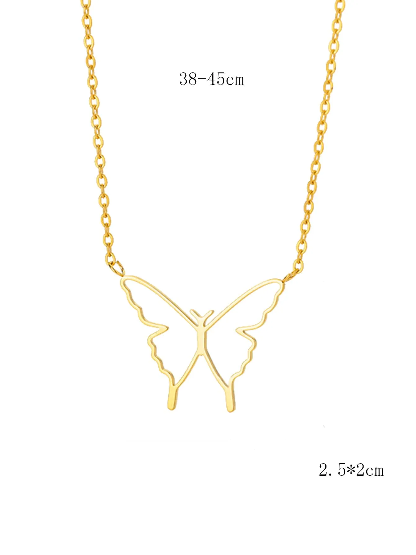 Beautiful Butterfly Charm Necklace Statement Necklace Modern Necklace Creative