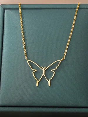 Beautiful Butterfly Charm Necklace Statement Necklace Modern Necklace Creative