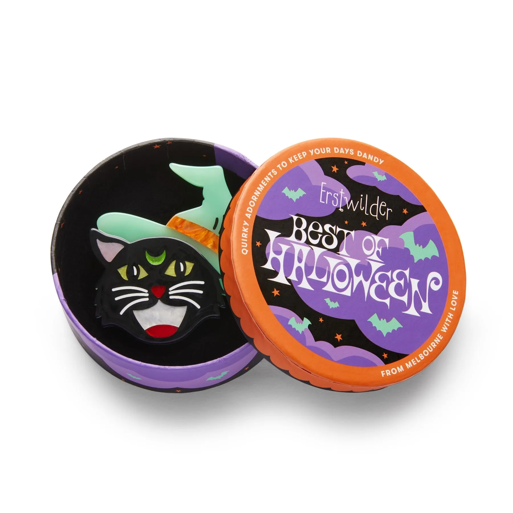 Best of Halloween Hex Kitten Brooch