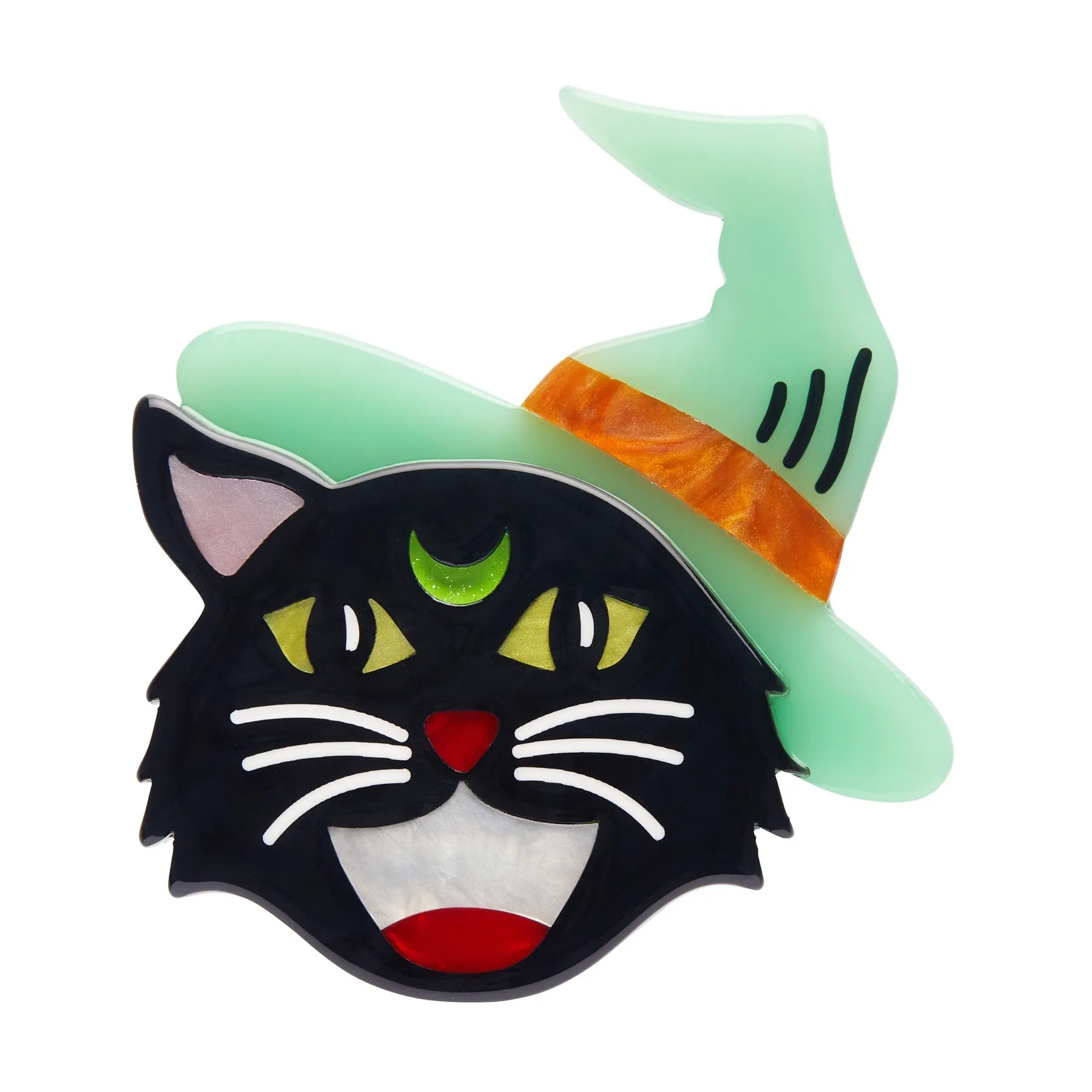 Best of Halloween Hex Kitten Brooch