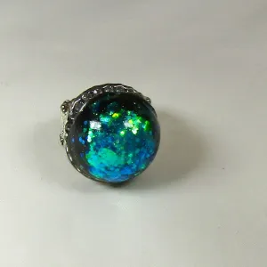 Bold Blue Green Fashion Adjustable Ring