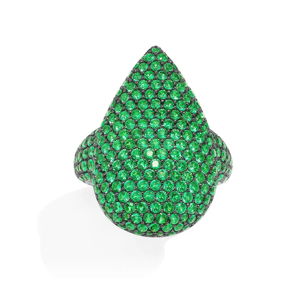 Bold Green Drop Ring