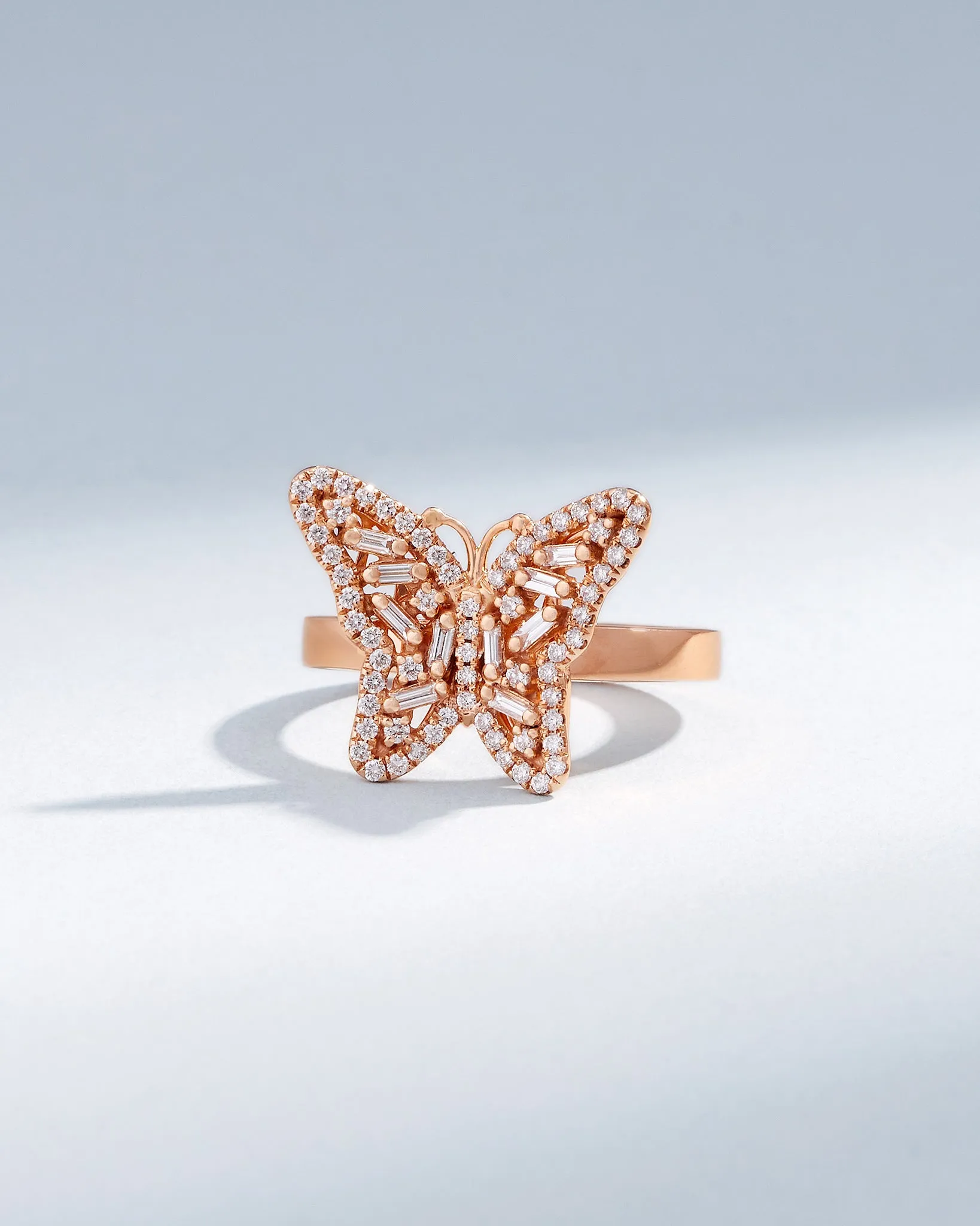 Bold Small Butterfly Diamond Ring