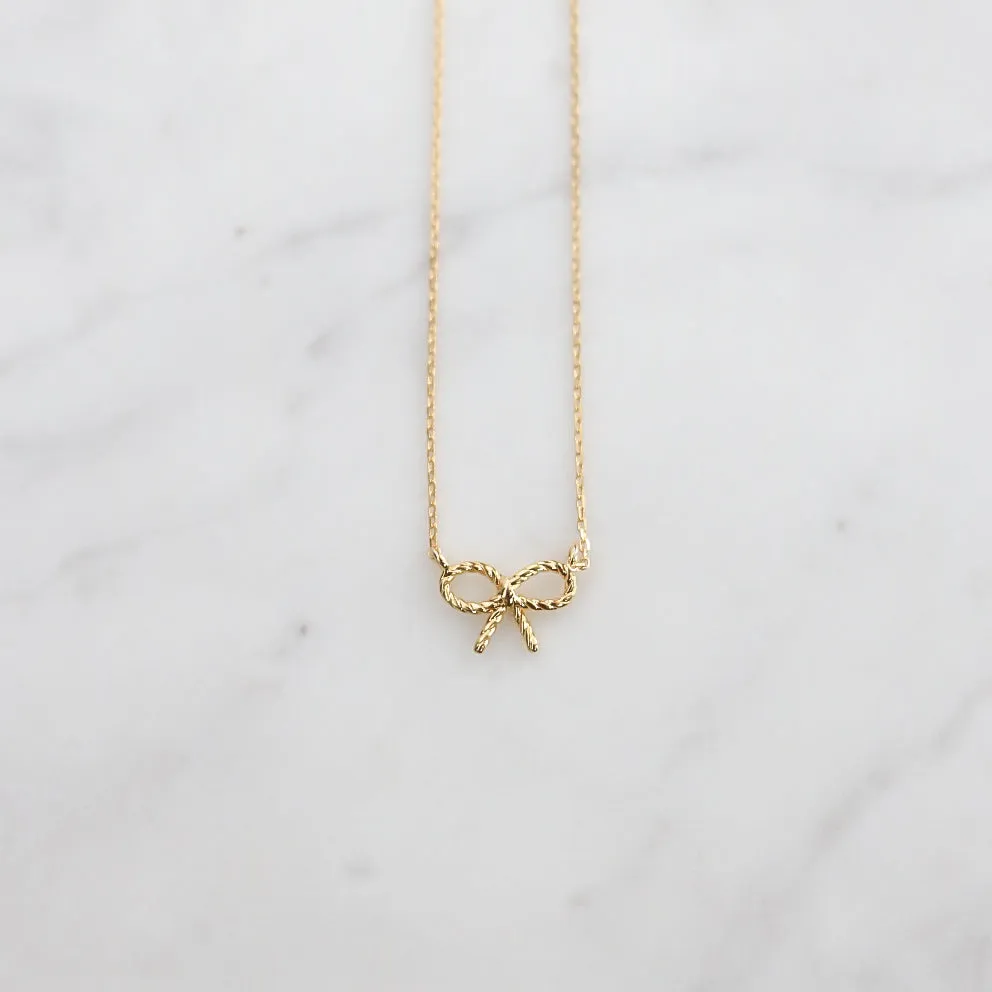 Bow Necklace - Sterling Silver