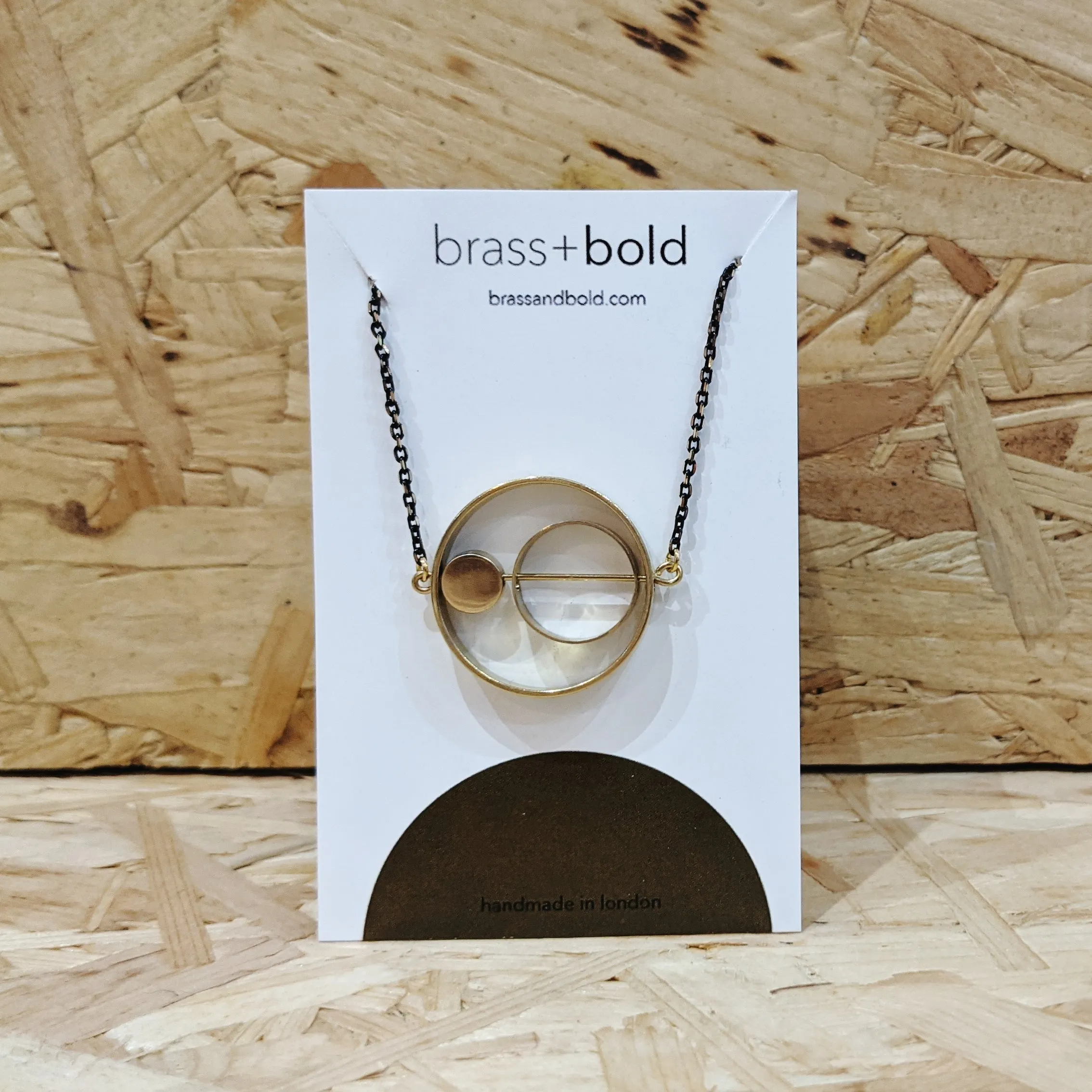 Brass Rings Within Rings Necklace