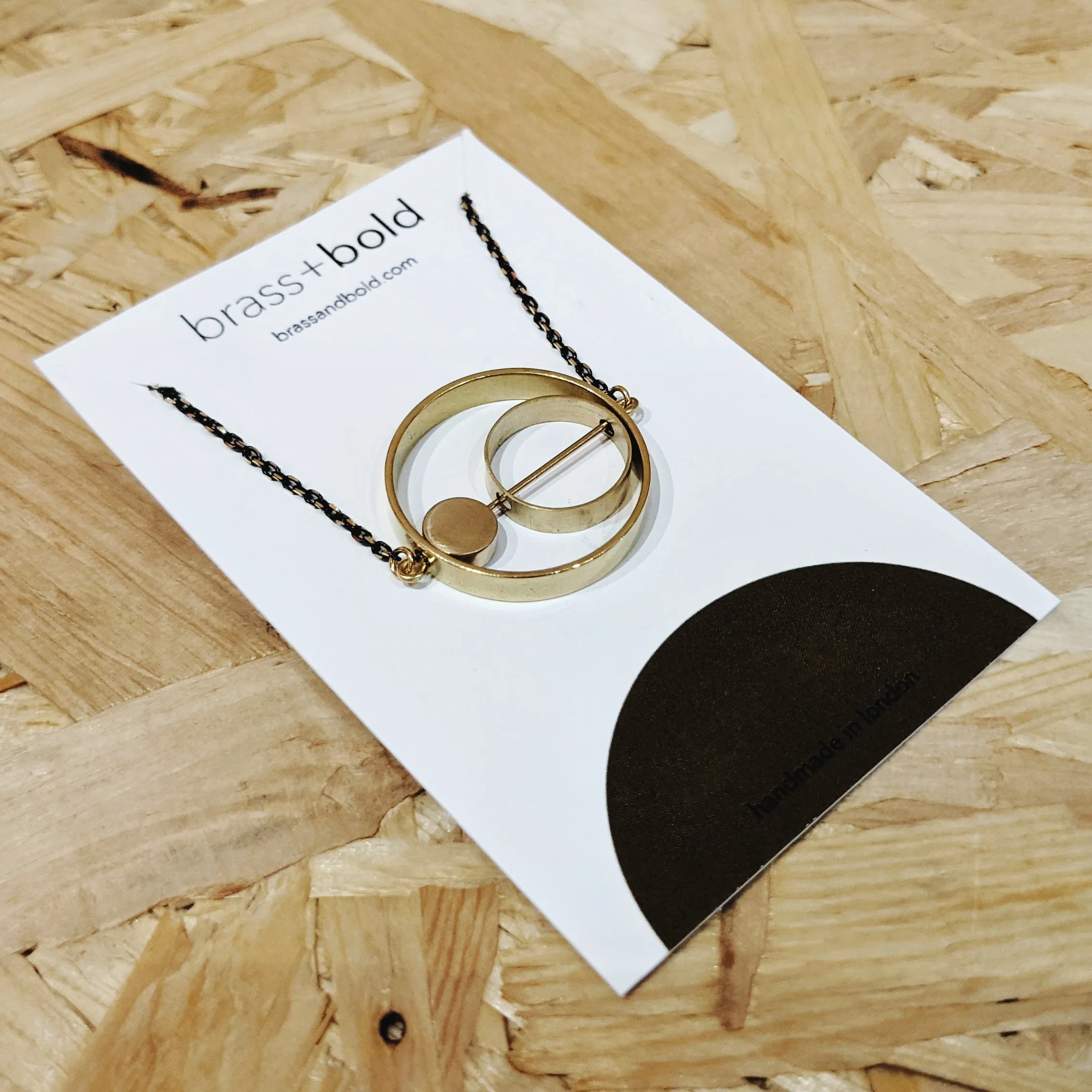 Brass Rings Within Rings Necklace