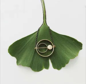 Brass Rings Within Rings Necklace