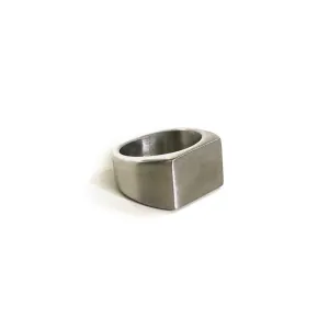 Brushed Square Signet Ring