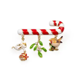 Candy Cane Brooch