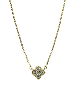 Cartier Flower Diamond Gold Necklace