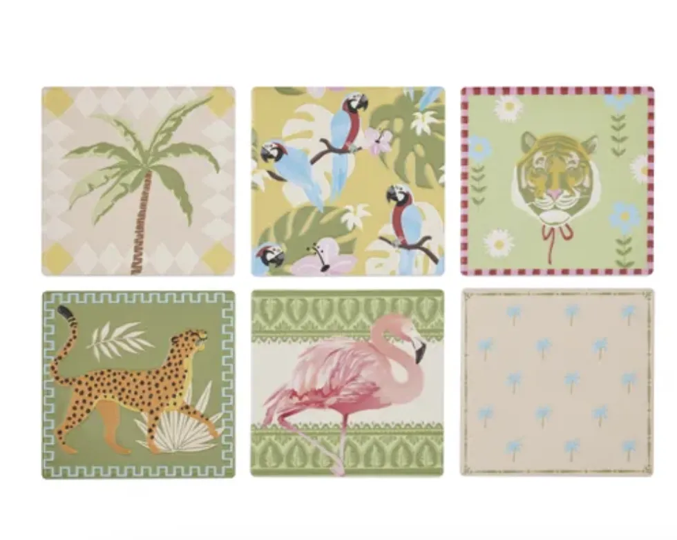 Ceramic Coaster - Jungle Assorted