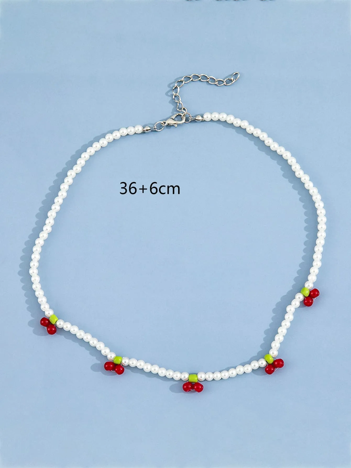 Cherry Decor Beaded Necklace Statement Necklace Modern Necklace Creative Jewelry