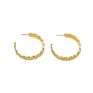 Chic C-shaped Metal Earrings from Vienna Verve Collection