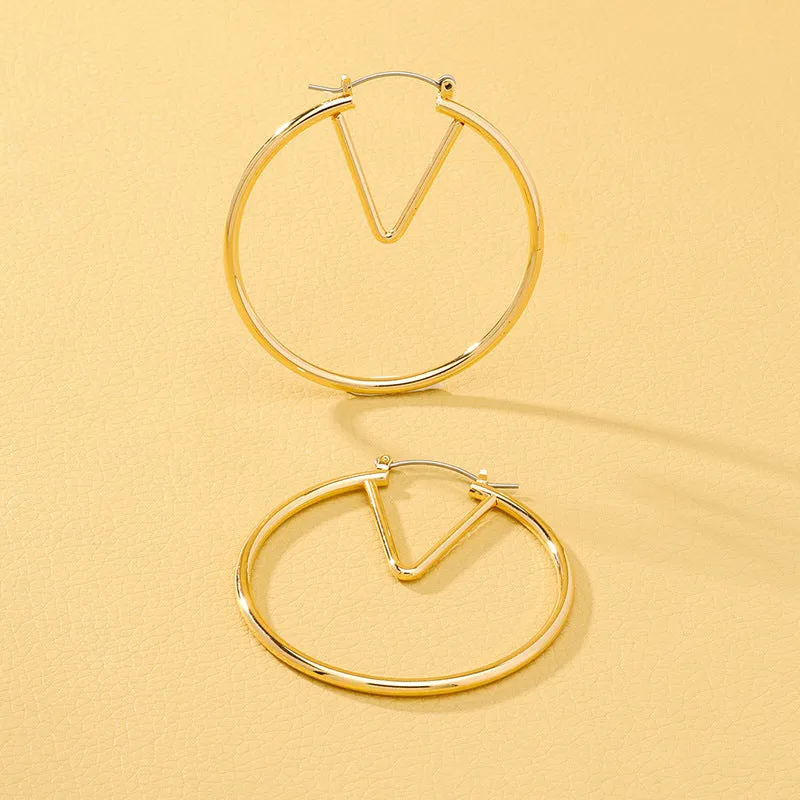 Chic Geometric Metal Earrings - Planderful Vienna Verve Collection