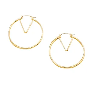 Chic Geometric Metal Earrings - Planderful Vienna Verve Collection