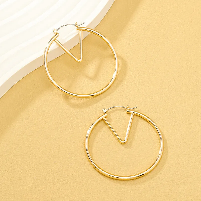 Chic Geometric Metal Earrings - Planderful Vienna Verve Collection