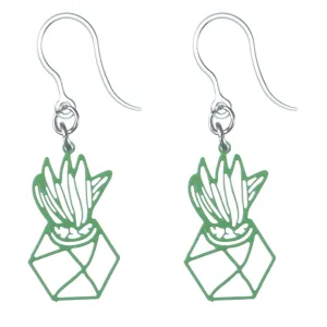 Chic Potted Aloe Dangles Hypoallergenic Earrings for Sensitive Ears Made with Plastic Posts