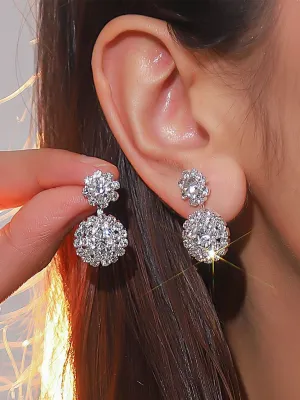 Chic Sparkly Rhinestone Drop Earrings