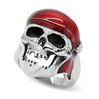 CJ165TK Wholesale Stainless Steel Pirate Skull Ring