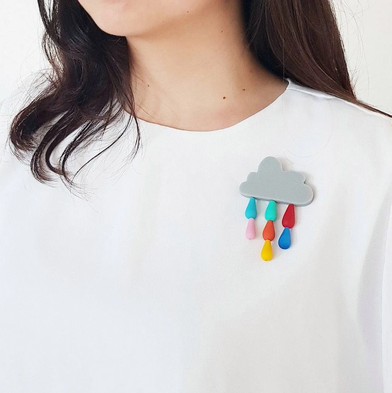 Cloud Rainbow Brooch