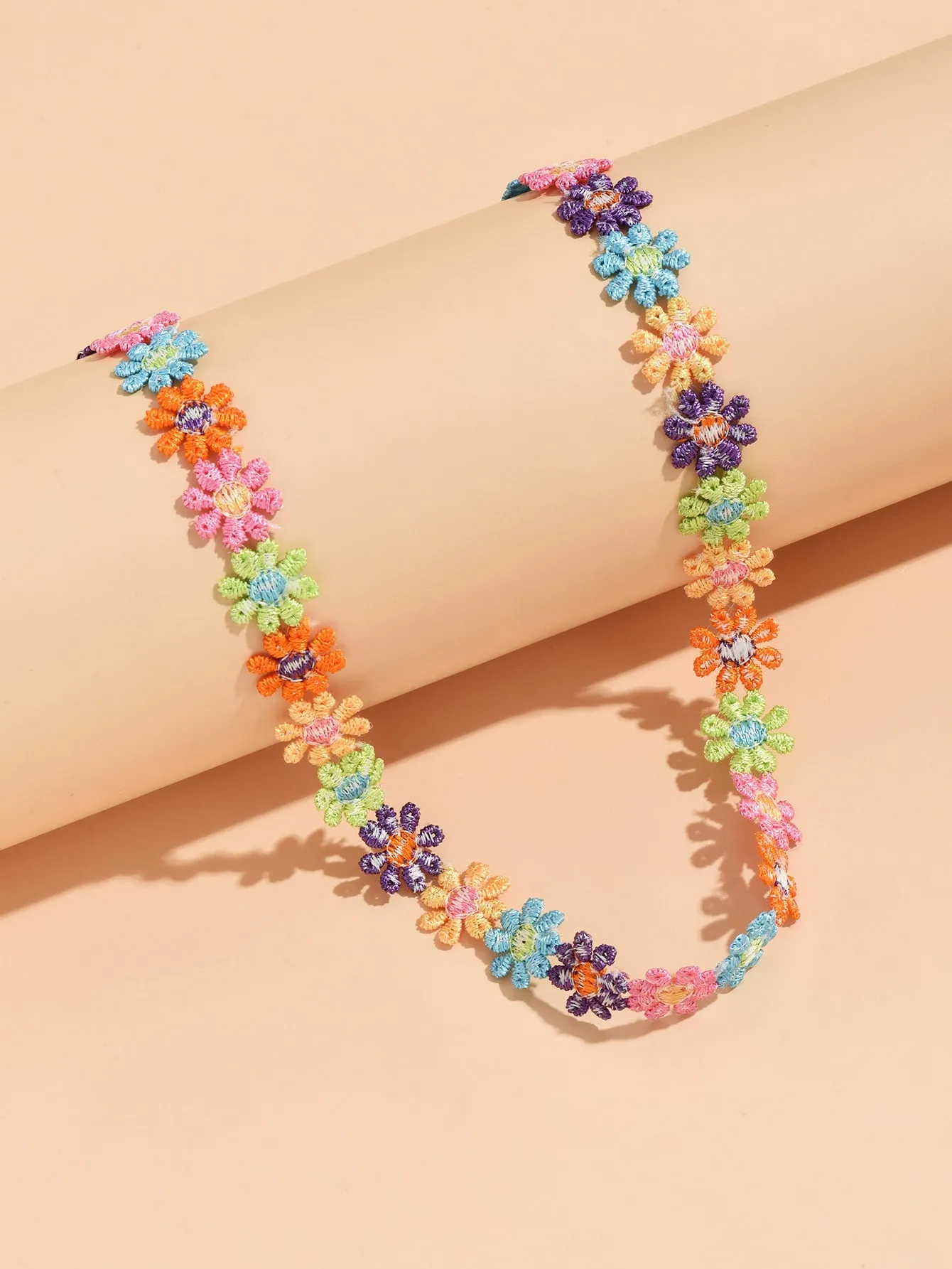 Colorful Flower Decor Choker Statement Necklace Modern Necklace Creative Jewelry