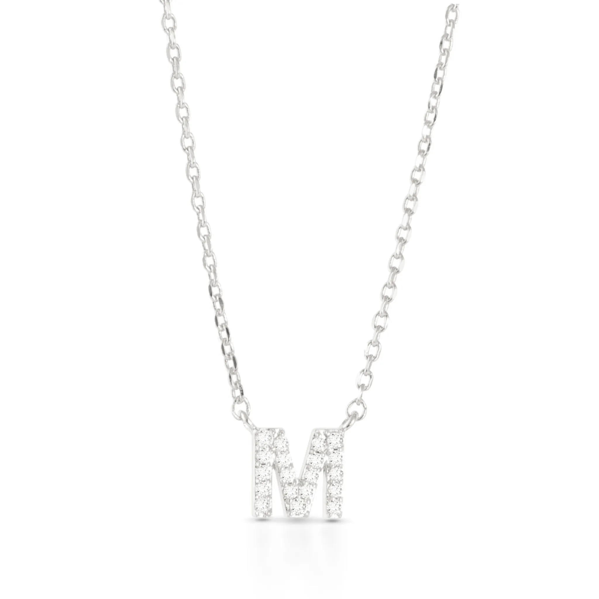 Cubic Zirconia Initial Necklace