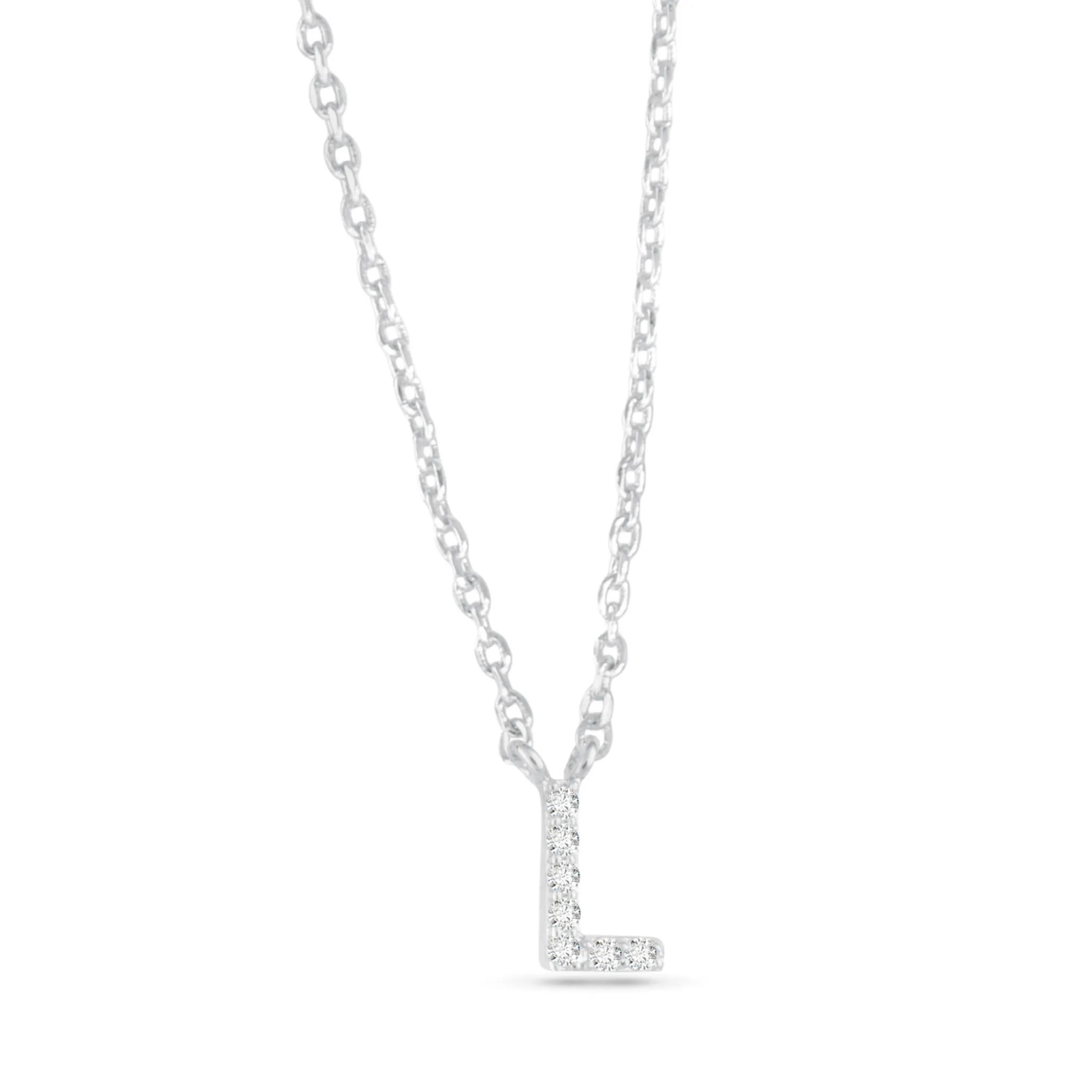 Cubic Zirconia Initial Necklace