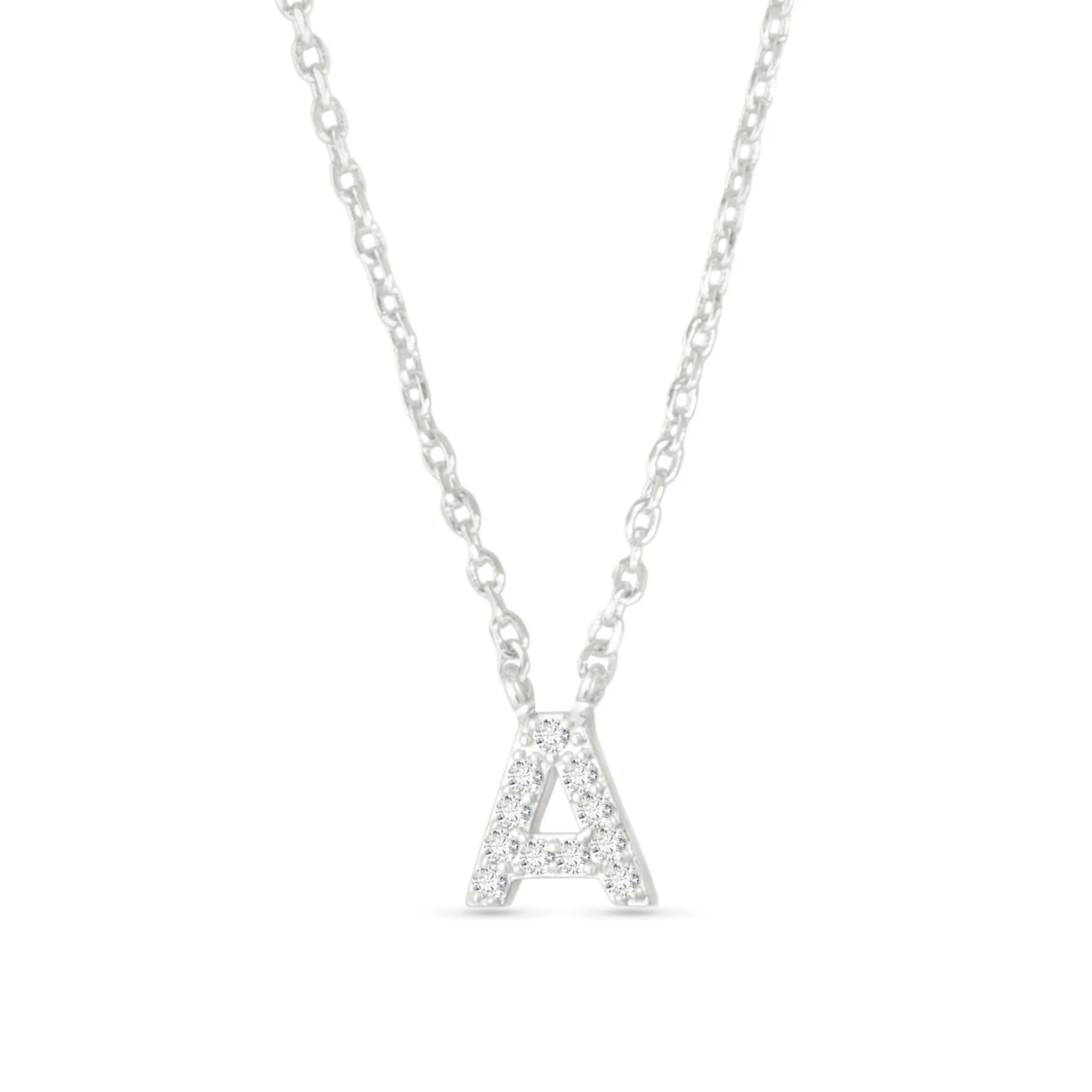 Cubic Zirconia Initial Necklace